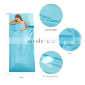 Envelope Style Portable Ultralight Cotton Single Sleeping Bag Liner With Stuff Sack for Travelling/ Camping thumbnail-2