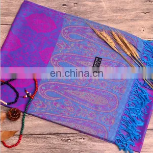 Fashion Paisley 100% Cotton Jacquard Minority Style Women Shawl Scarf thumbnail-5