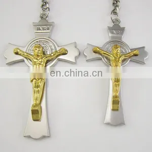 Catholic Saint Benedict Crucifix Cross Keyring Key Chain thumbnail-2