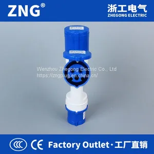 Multifunctional Industrial Plug and Socket 3-way 16Amp 3Pin, AC220V 16Amp 2P+PE 3-way Industrial Socket thumbnail-2