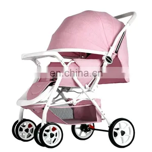 Adjustable Large Awning Baby Cart/ Baby Buggy With Dinner Plate thumbnail-2