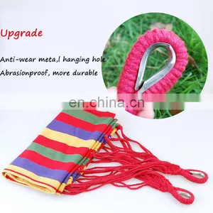 200*80cm Outdoor Colorful Striped Camping Hammock For Garden Sports Home Travel Camping Swing Thick Canvas Hanging Hammock thumbnail-6