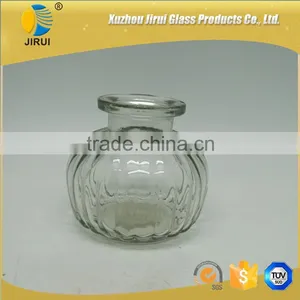 Clear Glass Candle Holder Pumpkin Shaped thumbnail-4