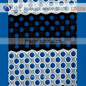 Nylon/rayon Two-tone Geometric Chemical Lace Fabrics thumbnail-1