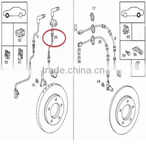 ABS Sensor, Speed Sensor,Wheel Sensor Front Left A2105409008 thumbnail-4
