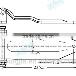 01122 Stamping 250mm Zinc Plated Truck Trailer Hinge thumbnail-3