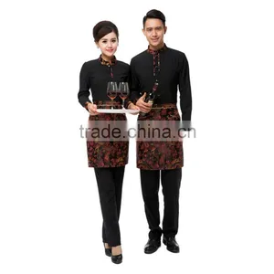 Professional Poly Cotton Cheap Black Restaurant Uniform Reception Hotel Uniform thumbnail-1