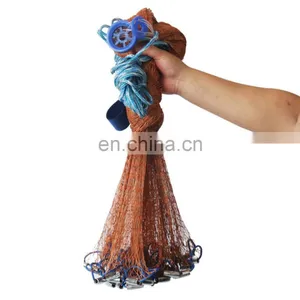 JOHNCOO Hot Sale 4ft-12ft Steel Sinker Lead Sinker Drawstring Cast Net Fishing Nets thumbnail-1