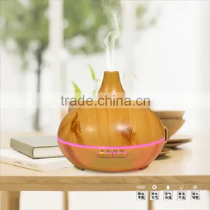 300ml Cool Mist Humidifier Ultrasonic Aroma Essential Oil Diffuser for Office Home Bedroom Living Room Study Yoga Spa Wood Grain thumbnail-3