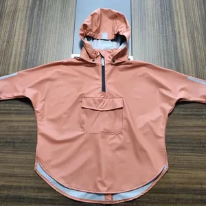 Waterproof Breathable Rain Poncho With Detachable Hood for Kids 4-6 Years thumbnail-1
