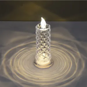 LED Rose Halo Candle Light Romantic Night Light Creative Luminous Electronic Candle Night Light thumbnail-5