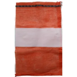 PRINTED PP LENO MESH BAG WITH BAND LABEL LOGO FOR ONIONS thumbnail-1
