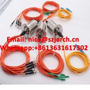 Electrical Optic Fiber Hybrid Slip Ring Multichannel Single-mode Fiber Optic Rotary Joint for Military Applications thumbnail-1
