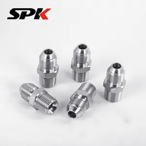 Hydraulic Oil Tube Male Thread Straight Flared Fitting, British Thread High-Pressure Oil Tube Hydraulic Accessory, D-Type Thread Transition Fitting thumbnail-2