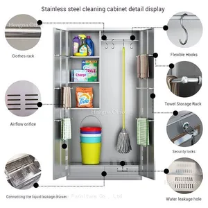 Mold-Resistant Cleaning Cabinet With Drying Rods for Bathrooms | Easy to Clean and Maintain thumbnail-5