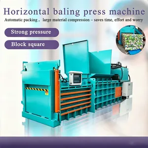 160T Horizontal Hydraulic Waste Paper Baler Textile Waste Baler for Recycling Centers thumbnail-3