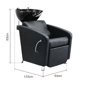 Factory Direct Sale for Hair Salon Salon Wash Basin and Chair With Head Spa Shampoo Bed and Multifunction Massage Shampoo Chair thumbnail-5
