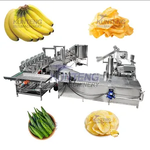 Fully Automatic French Fries Potato Chips Frying Line Industrial Continuous Snack Processing Equipment thumbnail-1