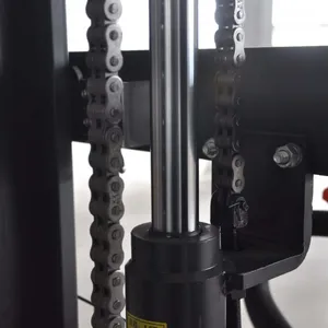 1.5T 2T Electric Pallet Forklift Straddle Stacker Truck Adjustable Lifting Forks Pedal Operation Lead-Acid thumbnail-3