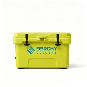 35QT Commercial Rotomolded Thermal Cooler Box PU Foam Insulated Cold Chain Transport Container for Seafood Catering Vaccine Delivery thumbnail-2
