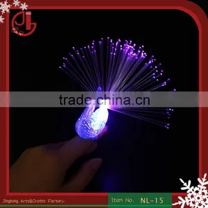 Lighted Up Toys Peacock Finger Ring,Led Finger Light, Fiber Optic Light Party Decoration thumbnail-1