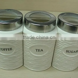 Porcelain Kitchen Canister,coffee/tea/sugar Canister,Canton Fair 2009,booth No.16.4C03 thumbnail-1