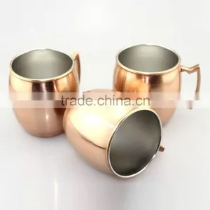 16OZ Moscow Mule Copper Mug for Cocktail Vodka Beverages Solid Copper thumbnail-3