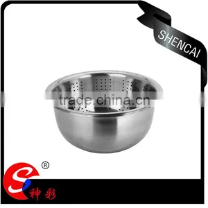Caitang Shencai 3pcs Oil Basin Set/ Big Salad Bowl Sets/ Basket Strainer thumbnail-2