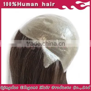 2015 Qingdao Elegant Hair High Quality Thin Skin and Crown Lace Wig thumbnail-2