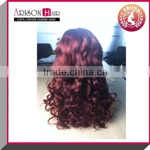Brazilian Hair Full Lace Virgin Wigs With Bangs thumbnail-4