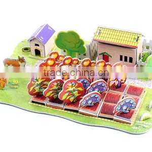 High Quality Paper Cubic Fun 3d Farm Sharp Puzzle thumbnail-1