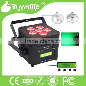 LED PAR UPLIGHT!! China Supplier 6pcs 6in1 RGBWAUV Portable Wireless Battery Lighting thumbnail-1
