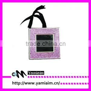 Rhinestone Comestic Mirror Square Shape Mini Mirror thumbnail-1