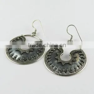 Vintage Oxidized 925 Sterling Silver Earring, 925 Stamped Silver Jewelry, Buy Silver Jewelry thumbnail-1