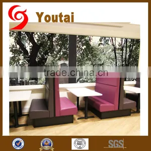 Double Side Modern Leather Restaurant Bench thumbnail-1