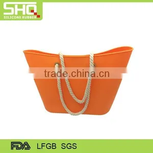 Factory Direct Wholesale Selling Silicone Handbags Silicone Shopping Bag Silicone Beach Bag Tote Bag thumbnail-3