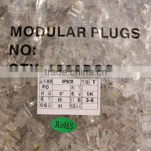 8P8C 8P8CR RJ45 RJ-45 CAT5 Modular Plug Network Connector for Cat5 Cat5e Cat6 Cable thumbnail-6