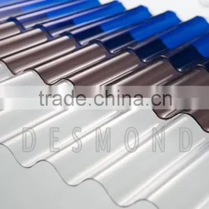 Desmond Polycarbonate Embossed Sheet Clear Blue High Quality thumbnail-2