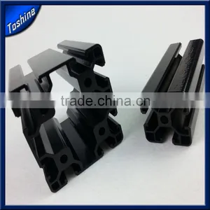 Aluminum Black Powder Coated Extrusion Profile for Industry Console,work Table thumbnail-3