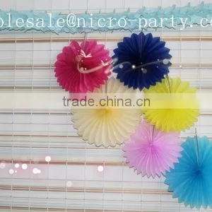 Pinwheel Paper Fan,!!!colorful Tissue Paper Fan for Decoration thumbnail-5