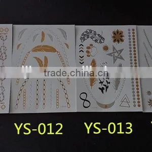 Metallic Tattoos, Flash Tattoos Gold Tattoos Silver Tattoos Temporary Tattoos Jewelry Tattoos thumbnail-2