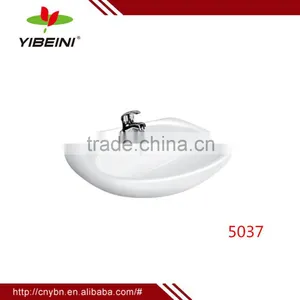5037 Mounted Sink Corner Bathroom/ Usefull Ceramic Vanity Wall Hung Basin thumbnail-1