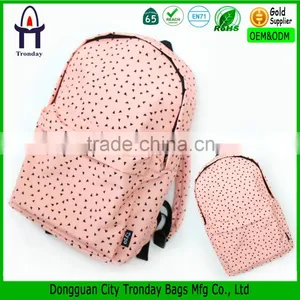High Quality Polyester Sport Travel Laptop Girls School Backpack Bag thumbnail-1