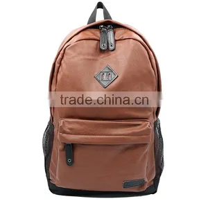 High Quality PU Leather Backpack Bags OEM Brand Laptop Backpack thumbnail-2
