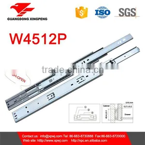 45MM 3fold Full Extension Push to Open Under Mount Telescopic Drawer Slide thumbnail-1