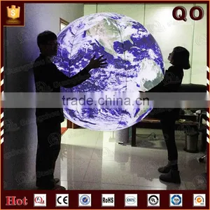 Realistic Design Helium Lighting Ball Custom Advertising Inflatable Earth Balloon thumbnail-6
