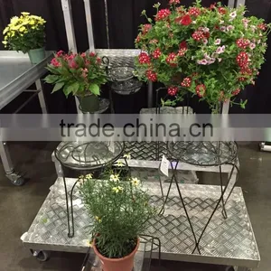 Metal Flower Display Rack, Stainless Display Shelf, Display Tables thumbnail-1