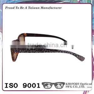 Demi Pattern and Silver Decoration Shiny Coating Reading Sunglasses thumbnail-4