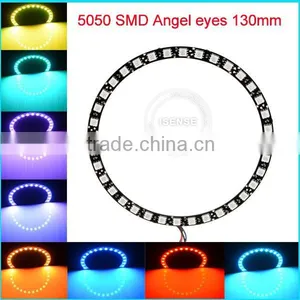 2015 Hot Sale 130mm Epistar Chips DC12V 5050 Smd Black PCB Full Circle Anegel Eyes Auto Parts for Jeep Cherokee thumbnail-1
