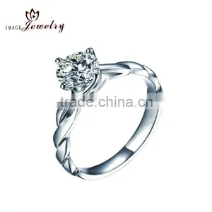 Low Price 925 Sterling Silver Wedding Ring Of White thumbnail-1